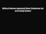 [PDF Download] Biblical Hebrew Laminated Sheet (Zondervan Get an A! Study Guides) [Download]