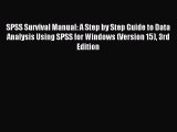 [PDF Download] SPSS Survival Manual: A Step by Step Guide to Data Analysis Using SPSS for Windows