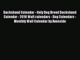 PDF Download - Dachshund Calendar - Only Dog Breed Dachshund Calendar - 2016 Wall calendars