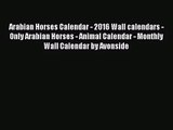 PDF Download - Arabian Horses Calendar - 2016 Wall calendars - Only Arabian Horses - Animal