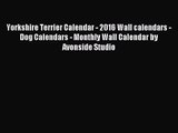 PDF Download - Yorkshire Terrier Calendar - 2016 Wall calendars - Dog Calendars - Monthly Wall
