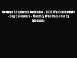 PDF Download - German Shepherds Calendar - 2016 Wall calendars - Dog Calendars - Monthly Wall