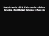 PDF Download - Goats Calendar - 2016 Wall calendars - Animal Calendar - Monthly Wall Calendar