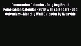 PDF Download - Pomeranian Calendar - Only Dog Breed Pomeranian Calendar - 2016 Wall calendars