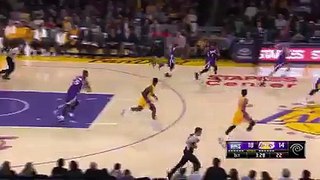 Rajon Rondo Dunks Over Ryan Kelly - Kings vs Lakers - January 20, 2016 - NBA 2015-16 Season