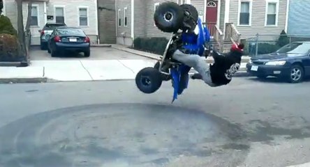ATV Stunt Ends With A Hard Wipeout