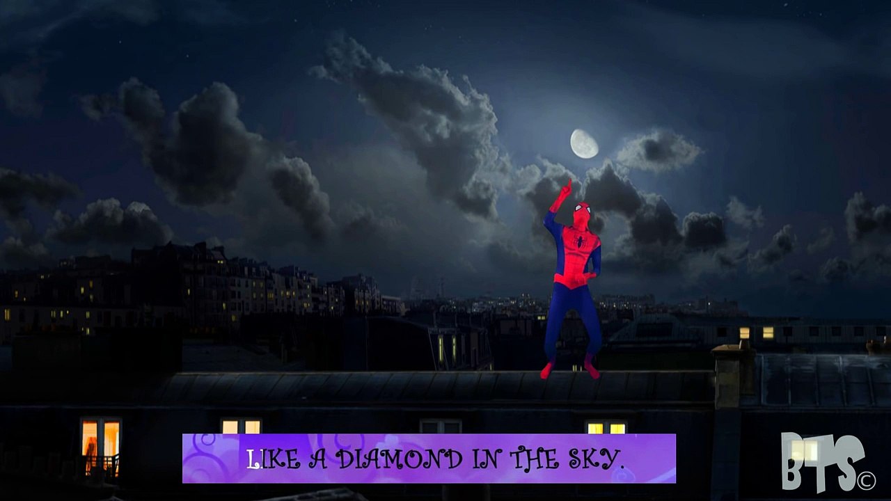Spiderman in real life Nursery Rhymes Song with Lyrics and Action: Twinkle Twinkle Little