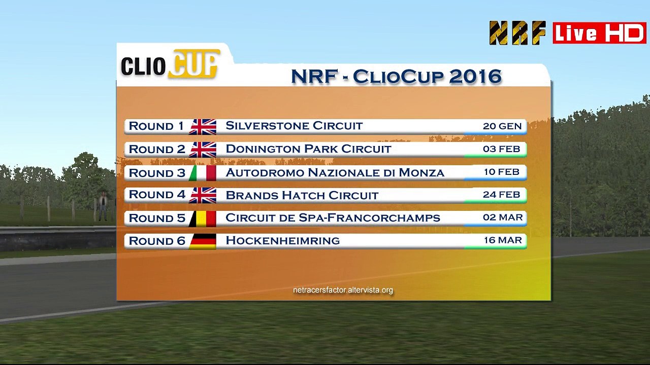 [NRF]  ClioCup 2016 - Round 1 [rFactor 2]