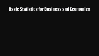 [PDF Download] Basic Statistics for Business and Economics [Download] Online