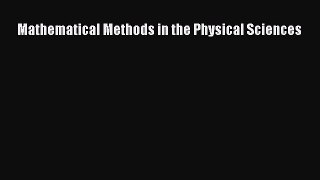 [PDF Download] Mathematical Methods in the Physical Sciences [Read] Full Ebook