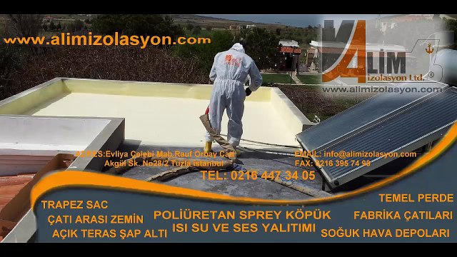 ALİM İZOLASYON POLİÜRETAN SPREY ÇATI TERS TAVAN DUBLEX ÇATI UYGULAMASI 0532 293 92 99