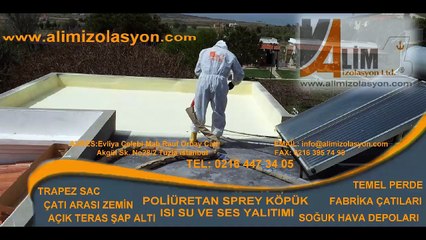 ATERMİT ÇATI POLİÜRETAN SPREY UYGULAMASI  ALİM İZOLASYON 0532 293 92 99