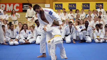 Démonstration et entraînement de judo avec l'équipe de France de judo