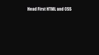 [PDF Download] Head First HTML and CSS [PDF] Full Ebook