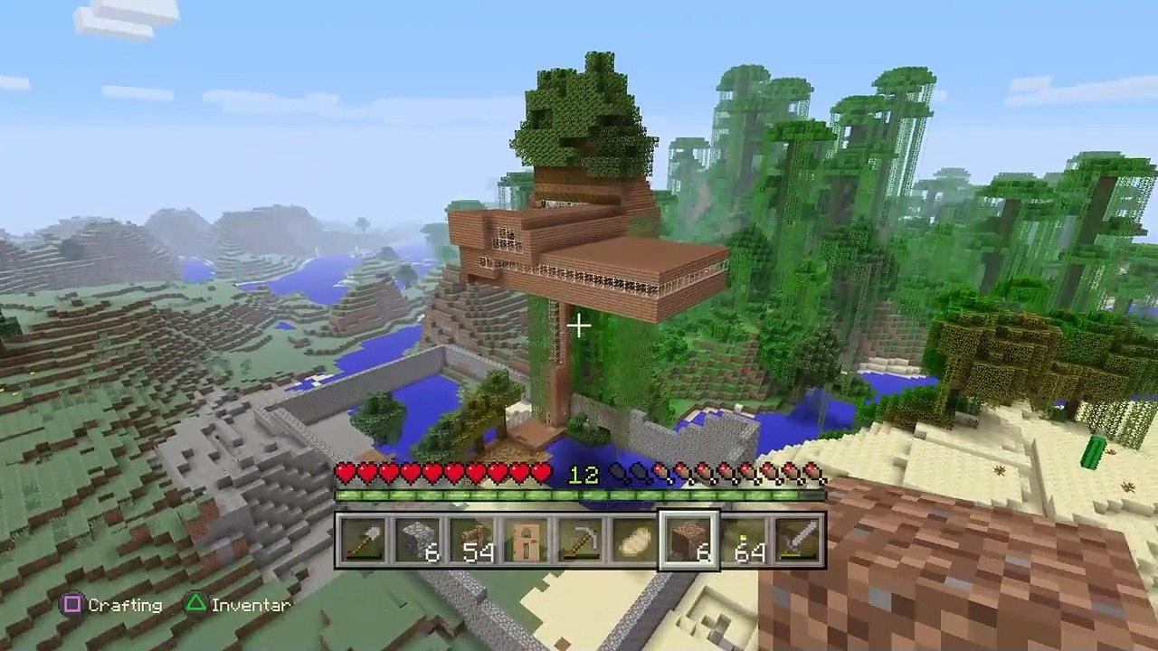 Mine craft baumhaus burg projekt