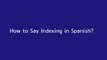 How to say Indexing in Spanish