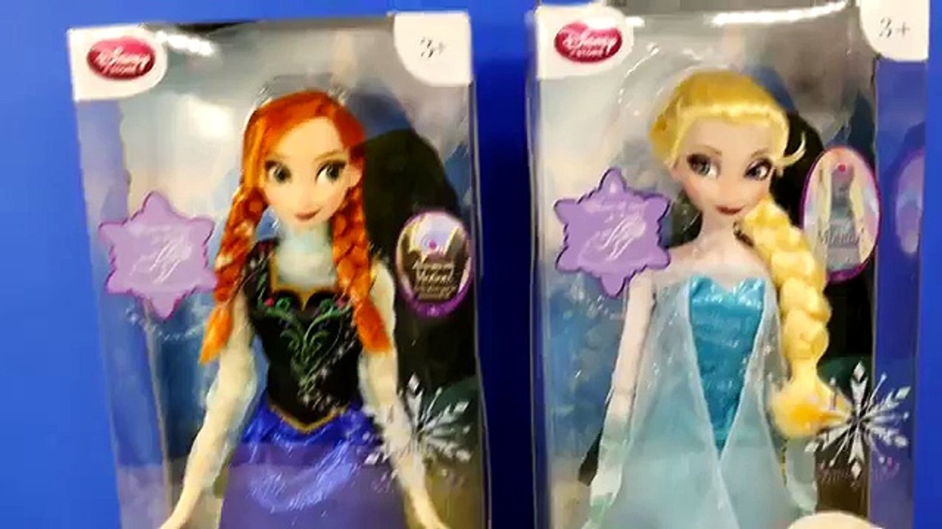 NEW Frozen Singing Elsa and Anna Let It Go 16\" Giant Light Up Barbie Dolls  Disney Store - Vidéo Dailymotion
