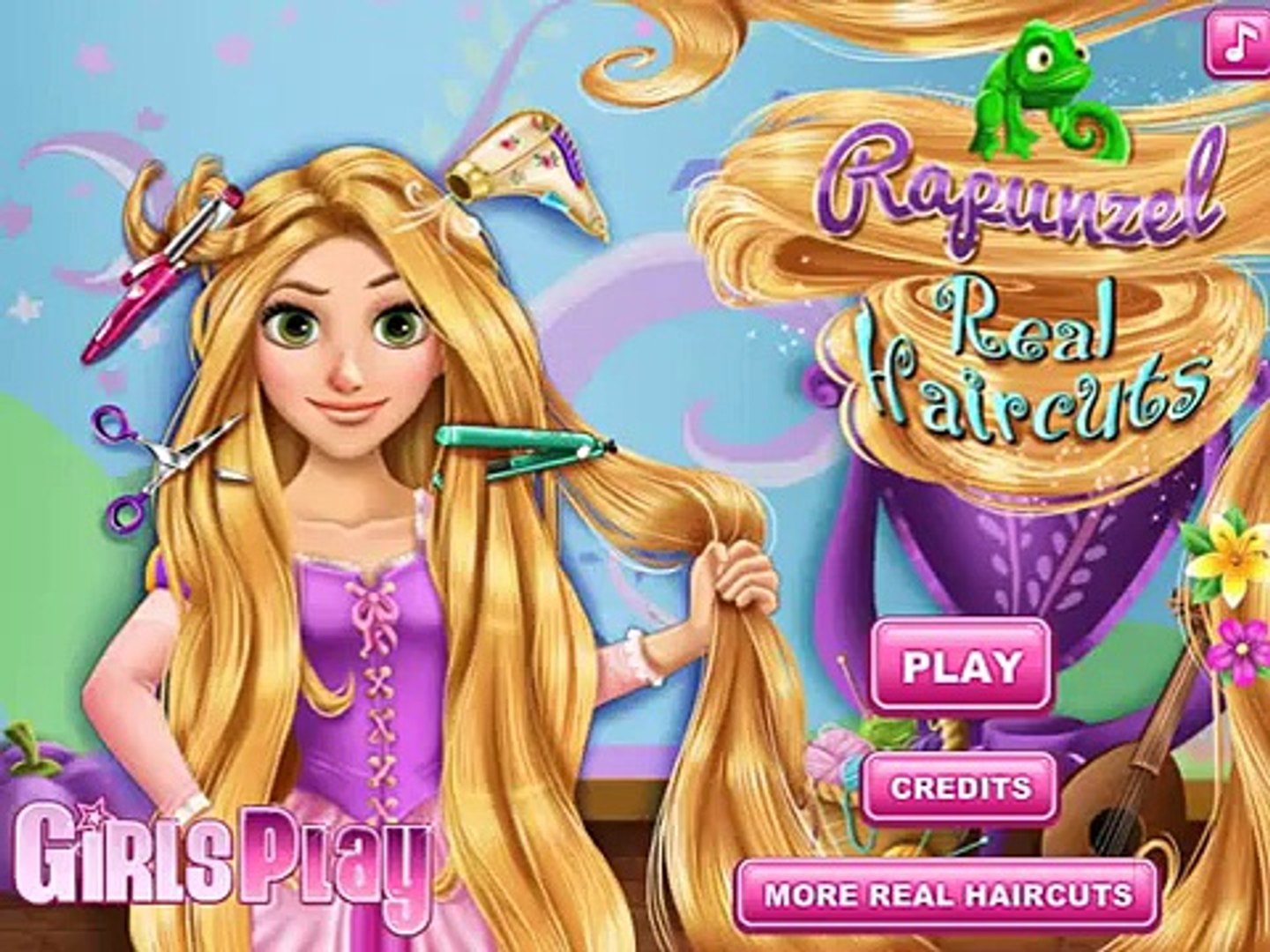 Princess Rapunzel Real Haircuts Cartoon Video Game For Girls