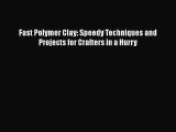 [PDF Download] Fast Polymer Clay: Speedy Techniques and Projects for Crafters in a Hurry [PDF]