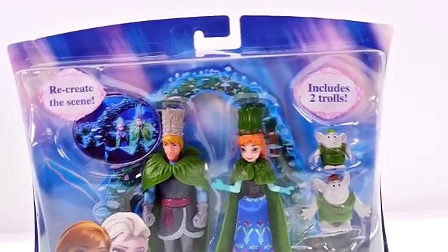 NEW Frozen Troll Wedding and Disney Elsa\'s Ice Skating Rink Mini Magiclip Toy Dolls by DCTC