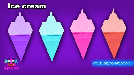 Ice Cream for kids How To Fold Paper Ice Cone 101