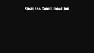 Download Business Communication Ebook Online