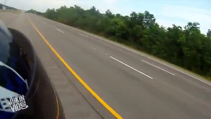 Motorcycle Wheelie Crash at On Highway