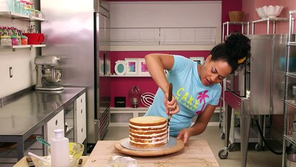 How To Make COCONUT BEACH CAKE With COCONUT CAKE, Buttercream, LEMON CURD and SUGAR SAND!