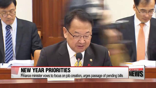 Finance minister vows to focus on job creation, urges passage of pending bills