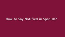 How to say Notified in Spanish