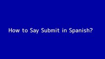 How to say Submit in Spanish
