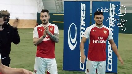 Alex Oxlade-Chamberlain, Kieran Gibbs and Mathieu Debuchy face off in Arsenal tyre challenge