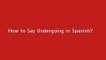 How to say Undergoing in Spanish
