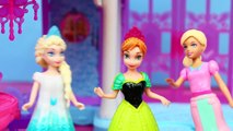 Disney Princess Magic Clip Dollhouse Barbie House Sitting ❤ Frozen Elsa & Anna MagiClip