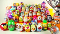50 Surprise Eggs Big Surprise Eggs Hello Kitty Mickey Mouse Disney Cars Toys Frozen Kinder