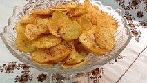 الحصول على رقائق البطاطس المقرمشة (شيبس) في الفرن بتنسيمة لذيذة و طريقة صحية Healthy Chips Potato