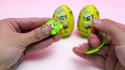 Spongebob kinder surprise eggs Huevos de chocolate Sorpresa Bob Esponja