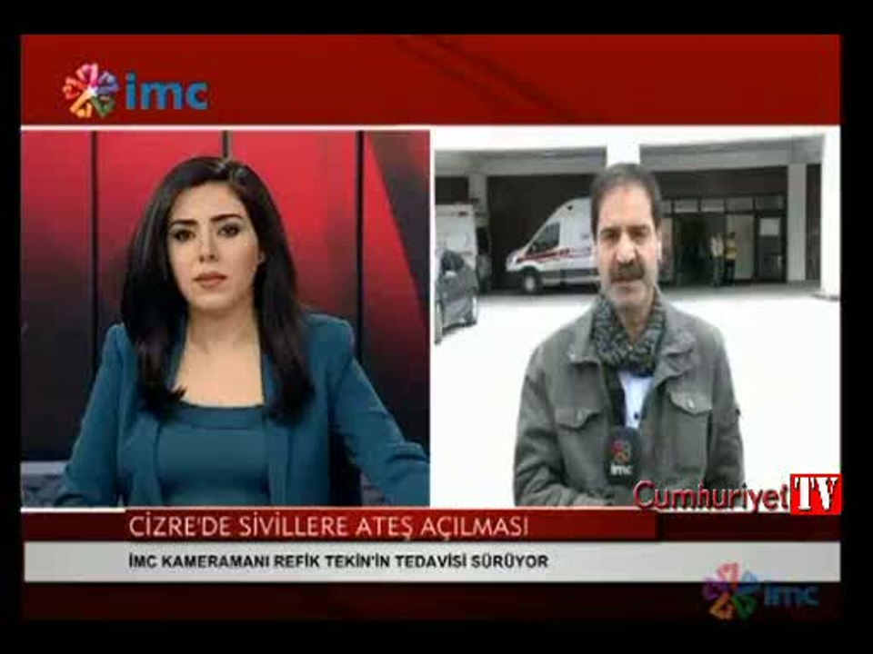 imc tv’nin canlı bağlantısına özel güvenliklerce müdahale