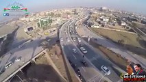 A beautiful and disciplined view (with helicam) of moving vehicles on Bab-e-Peshawar