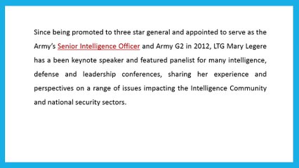 LTG Mary Legere - Featured Speaker
