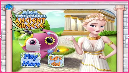 Elsa Time Travel Ancient Greece - Cartoon Video Game For Kids