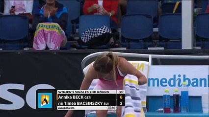 Annika Beck v Timea Bacsinszky highlights (2R) (720p Full HD)