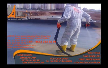 AÇIK TERAS POLYUREA SPREY SU YALITIMI UYGULAMASI 3 ALİM İZOLASYON 0532 293 9299
