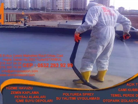 AÇIK TERAS POLYUREA SPREY SU YALITIMI UYGULAMASI 4 ALİM İZOLASYON 0532 293 9299