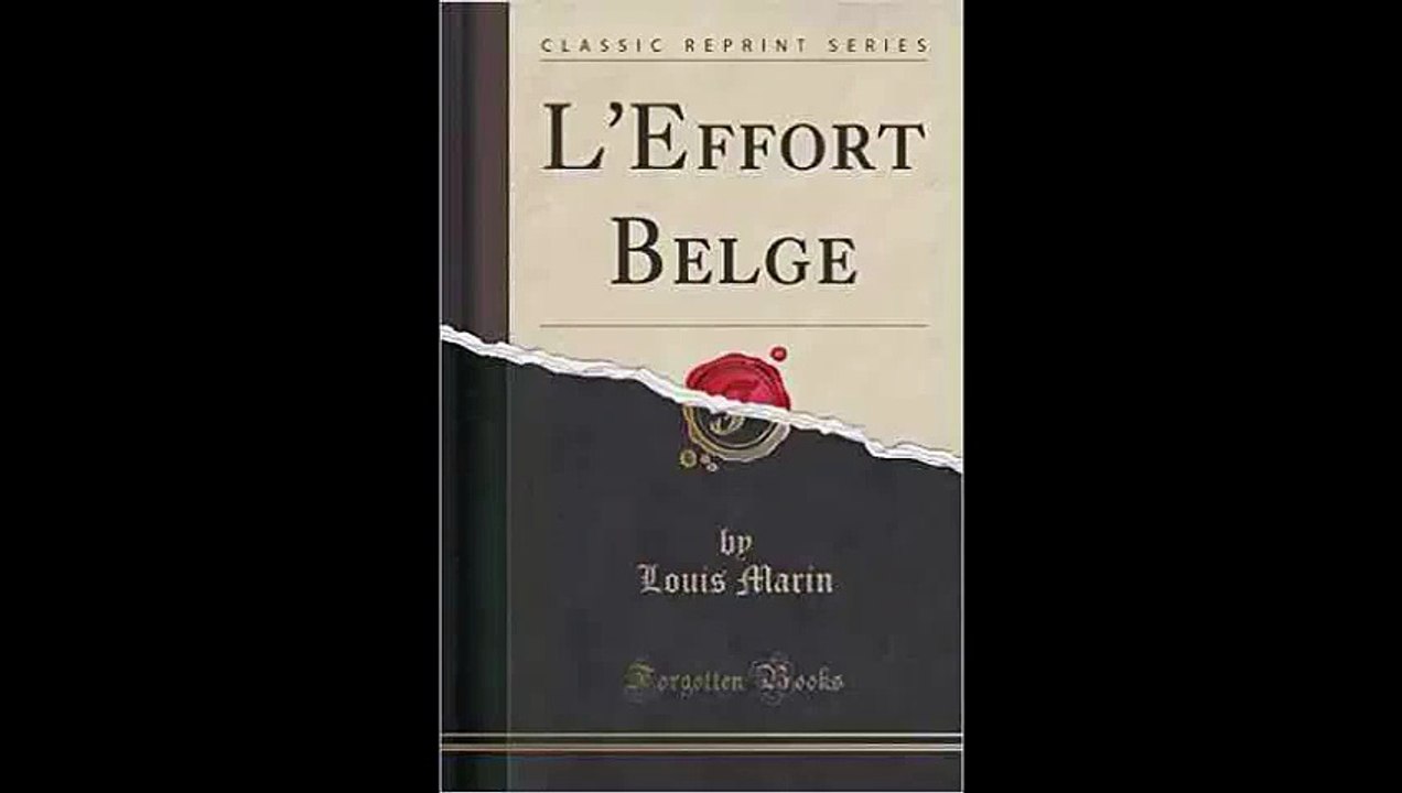 [Download PDF] L'Effort Belge by Louis Marin