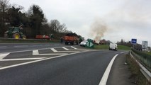 Crise agricole. Un deuxième brasier allumé à Guingamp sur la RN12