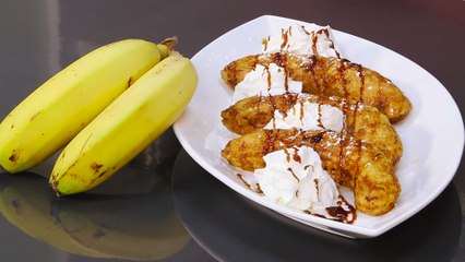 Plátanos fritos caseros - Postre fácil y rápido