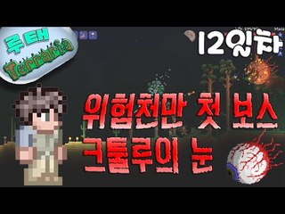 [루태] 위험천만 첫 보스 크툴루의 눈 테라리아(Terraria) 12일차
