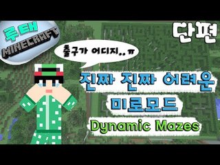 [루태] 저기 죄송한데 출구가 어디에요..? 미로모드 Dynamic Mazes mod 마인크래프트