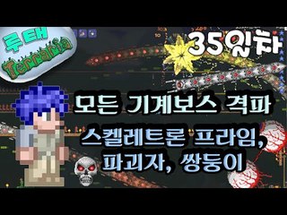 [루태] 모든 기계보스 격파 (스켈레트론 프라임, 파괴자, 쌍둥이) 테라리아(Terraria) 35일차